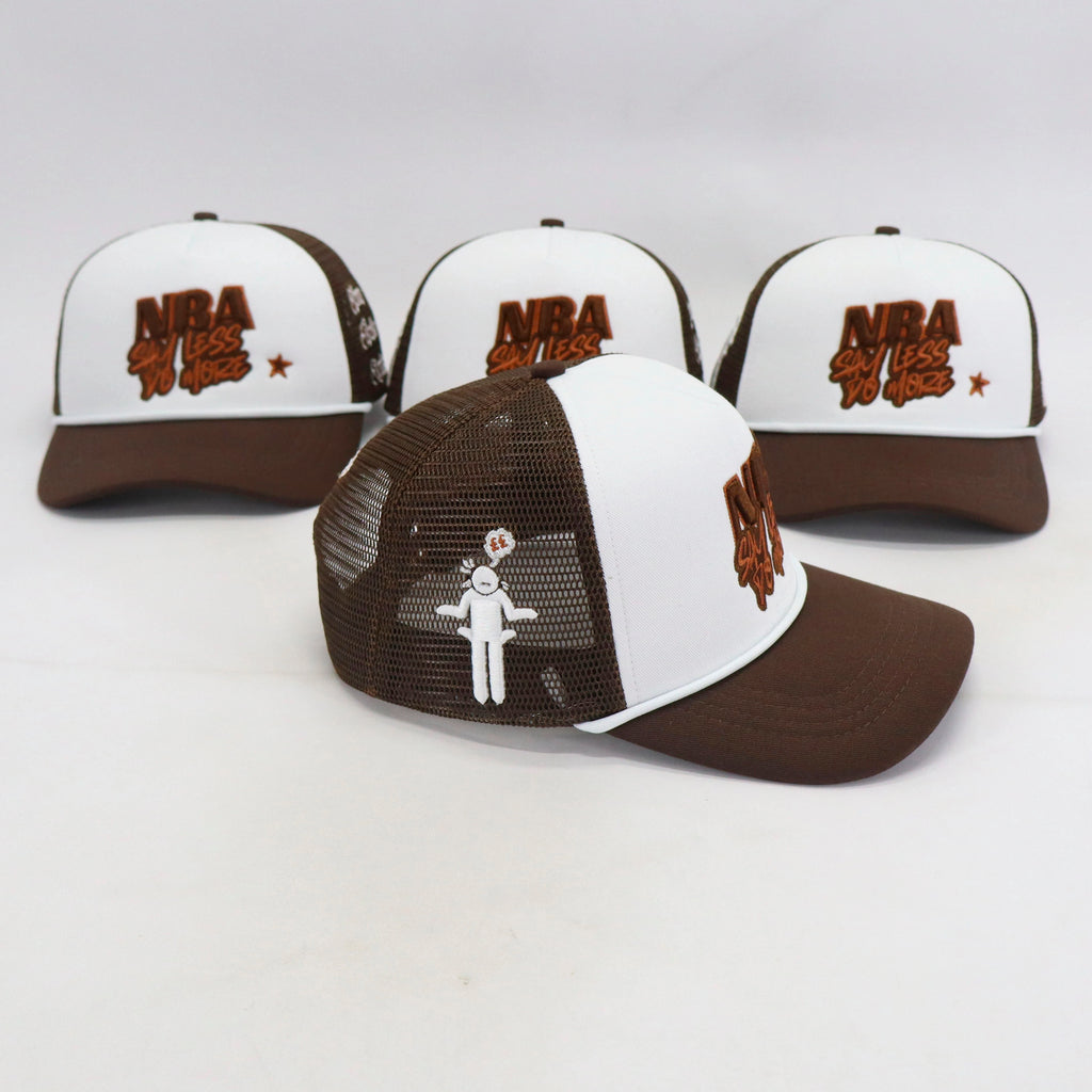 NBASayLessDoMore Mocha Munyun, a stylish fashion accessory with intricate design details on a neutral background.
